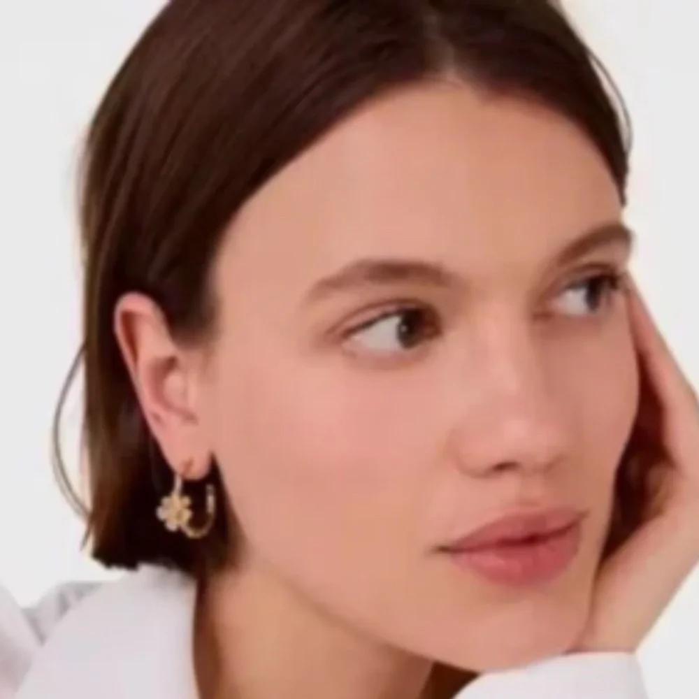 Kate Spade Silver Fleurette Flower Earrings‎ NEW